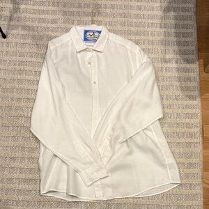 Charles Tyrwhitt White Linen Shirt